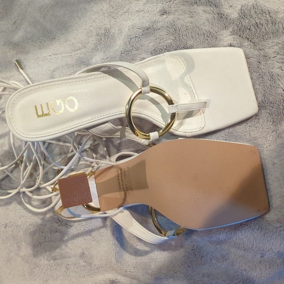 Ego White Wrap Around Heels - Picture 3 of 3